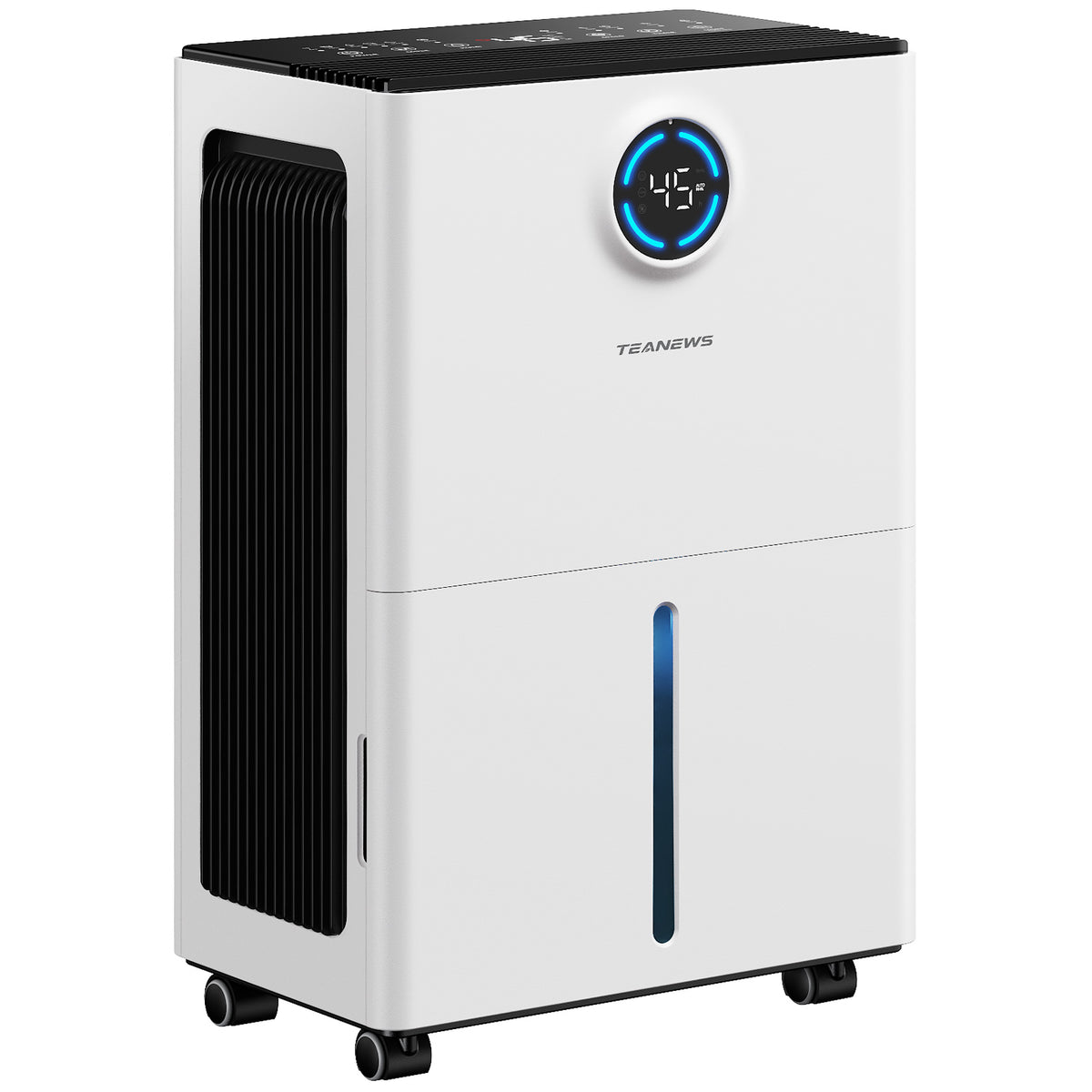 TEANEWS 2500 Sq.Ft Max 34 Pint Dehumidifier for Basement with Drain Hose Large Room Compressor Dehumidifiers for Home Bedroom Bathroom RV, Intelligent Humidistat