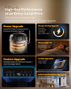 TEANEWS 2500 Sq.Ft Max 34 Pint Dehumidifier for Basement with Drain Hose Large Room Compressor Dehumidifiers for Home Bedroom Bathroom RV, Intelligent Humidistat