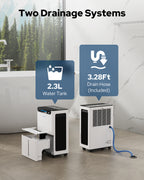 GoGuess® 1600 Sq.ft Dehumidifier for Basement - 21 Pints, Drain Hose & Humidity Control Large Room Dehumidifiers for Home, RV, Bathroom, Bedroom - 3 Modes & 24H Timer